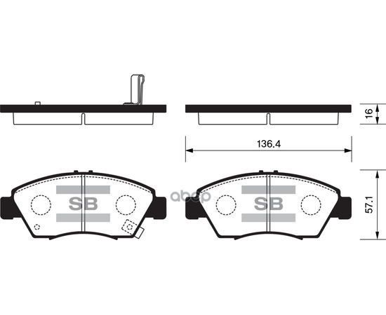 Купить КОЛОДКИ ТОРМОЗНЫЕ ДИСКОВЫЕ HONDA CIVIC 1.3I-1.6I &16V 91-01 SP1221