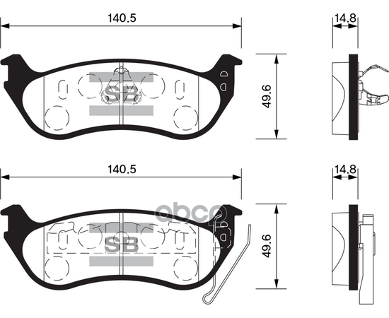 Купить КОЛОДКИ ТОРМОЗНЫЕ ДИСКОВЫЕ FORD EXPLORER 05-10, MERCURY MOUNTAINEER 05-10 SP1511