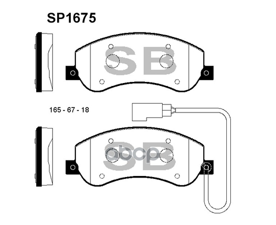 Купить КОЛОДКИ ТОРМОЗНЫЕ ДИСКОВЫЕ FORD TRANSIT 2.3 16V/2.2TDCI/2.4TDCI 06 SP1675