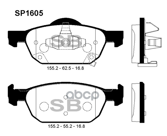 Купить КОЛОДКИ ТОРМОЗНЫЕ ДИСКОВЫЕ HONDA ACCORD 2.0-2.4I 07.08 SP1605