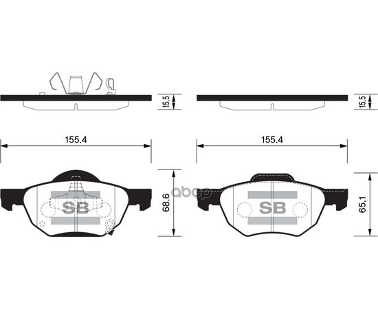 Купить КОЛОДКИ ТОРМОЗНЫЕ HONDA ACCORD 2.0/2.2/2.4 03 ПЕРЕДНИЕ SP1573