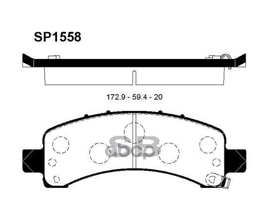 Купить КОЛОДКИ ТОРМОЗНЫЕ ДИСКОВЫЕ CHEVROLET TAHOE 95/SUBURBAN 00/AVALANCHE 02 SP1558