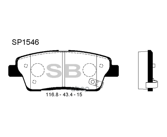 Купить КОЛОДКИ ТОРМОЗНЫЕ KIA QUORIS/HYUNDAI GENESIS ЗАДНИЕ SP1546