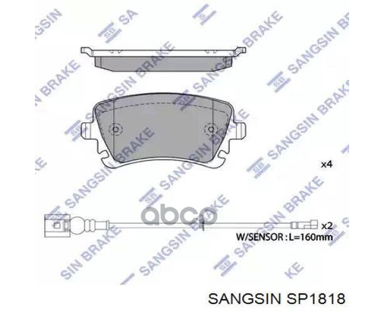 Купить КОЛОДКИ ТОРМОЗНЫЕ ПЕРЕДНИЕ AUDI A4/A6/A8 2.8-4.2/3.0TDI 02 SP1818