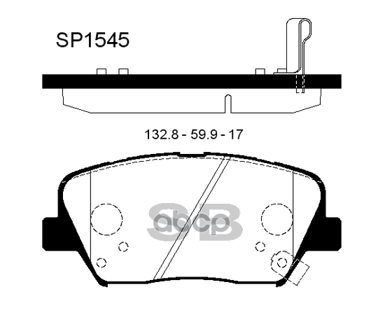 Купить КОЛОДКИ ТОРМОЗНЫЕ ДИСКОВЫЕ KIA QUORIS 3.8 12 SP1545