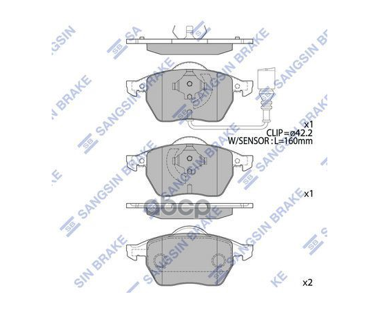 Купить КОЛОДКИ ТОРМОЗНЫЕ ДИСКОВЫЕ AUDI A3 1.8I/1.9TDI Q 96-03,VW GOLF IV 1.8T/2.3I 99-03 SP2097