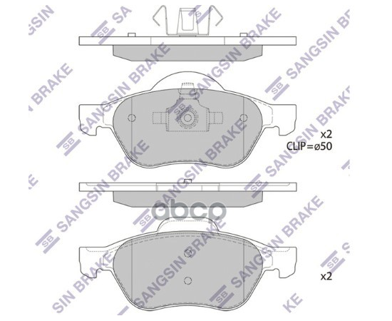 Купить КОЛОДКИ ТОРМОЗНЫЕ ДИСКОВЫЕ RENAULT LAGUNA II 1.6I/1.8I/1.9DCI 01 ДИСК 15 SP1840