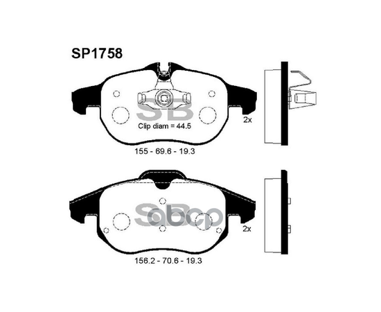 Купить КОЛОДКИ ТОРМОЗНЫЕ ДИСКОВЫЕ OPEL VECTRA C 2.2 16V 02-08 SP1758