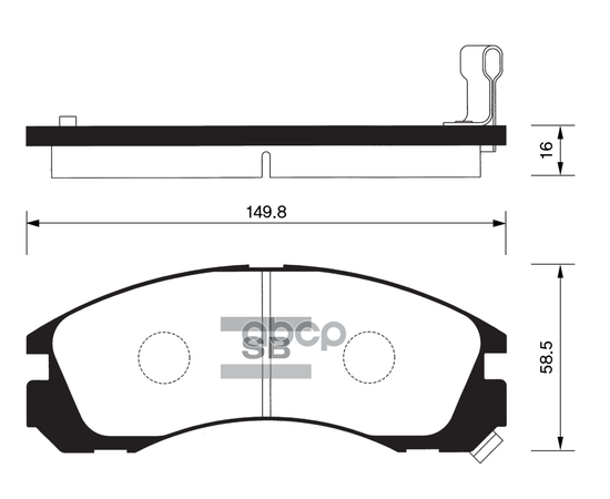 Купить КОЛОДКИ ТОРМОЗНЫЕ MITSUBISHI OUTLANDER 03/PAJERO 9000/00 ПЕРЕДНИЕ SP1068