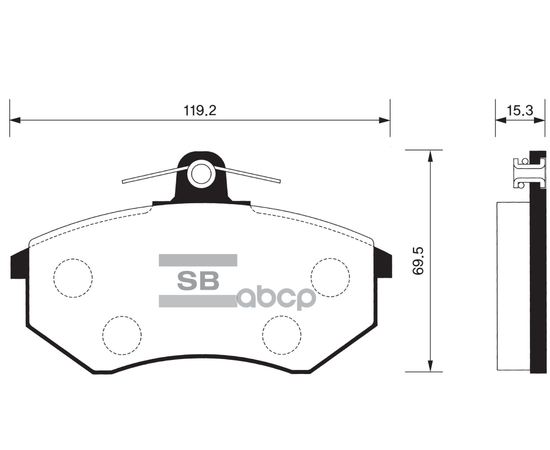 Купить КОЛОДКИ ТОРМОЗНЫЕ AUDI 80/VW GOLF III/PASSAT/VENTO/CHERY AMULET/TIGGO ПЕРЕДНИЕ SP1043