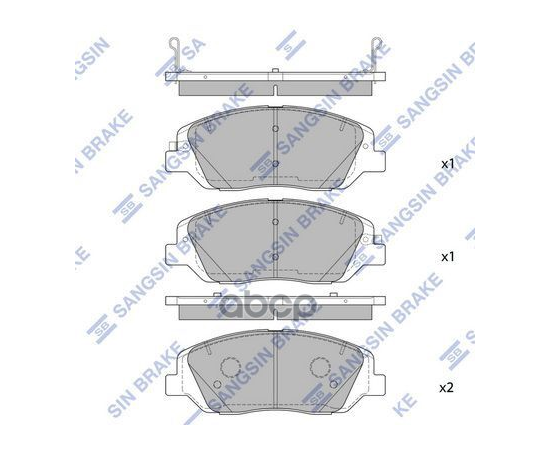 Купить КОЛОДКИ ТОРМОЗНЫЕ HYUNDAI SANTA FE 12-/KIA SORENTO 12- ПЕРЕДНИЕ SP4102