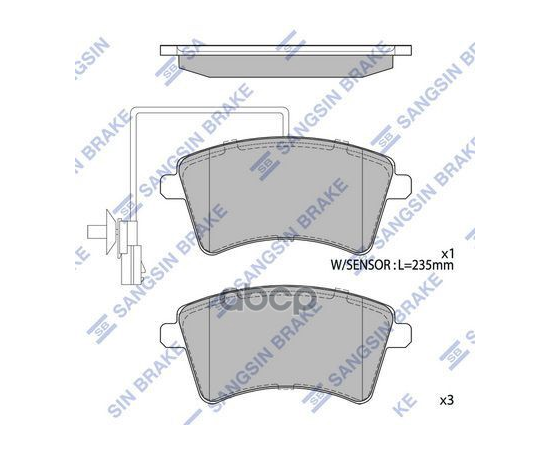 Купить КОЛОДКИ ТОРМОЗНЫЕ ДИСКОВЫЕ RENAULT KANGOO 1.6/1.5DCI 08 SP4059A