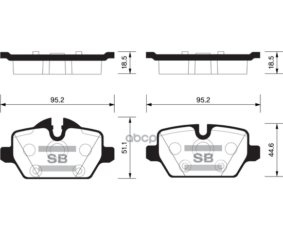 Купить КОЛОДКИ ТОРМОЗНЫЕ ДИСКОВЫЕ BMW E87 1.6I/1.8D 04 SP2161