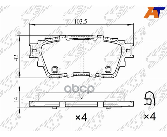 Купить КОЛОДКИ ТОРМОЗНЫЕ ЗАД  MITSUBISHI OUTLANDER 12-ECLIPSE CROSS 19- ST280023