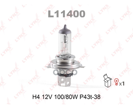 Купить ЛАМПА ГАЛОГЕНОВАЯ H4 12V 100/80W P43T-38  L11400