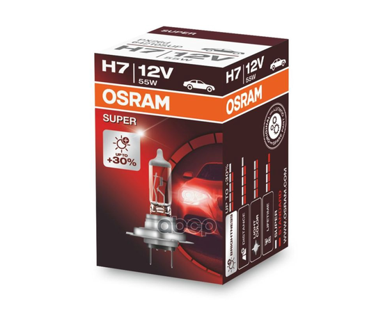 Купить ЛАМПА Г/С H7 (55W) PX26D SUPER +30% 12V 64210SUP 4008321890375