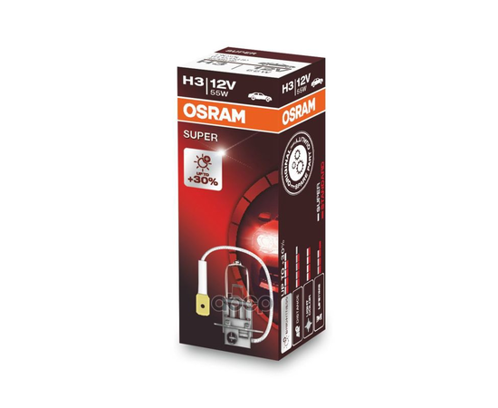 Купить ЛАМПА Г/С H3 (55W) РК22S SUPER +30% 12V 64151SUP 4050300504445