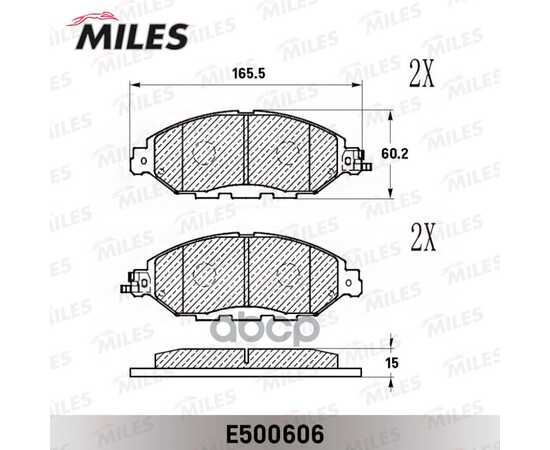 Купить КОЛОДКИ ТОРМОЗНЫЕ ПЕРЕДНИЕ (СМЕСЬ CERAMIC) NISSAN PATHFINDER 14-/INFINITI QX60 12- E500606