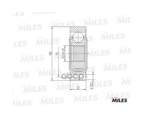 Купить ШРУС КПП AUDI 80/90/100/A4/A6/VW PASSAT (GKN 302287) GA10040