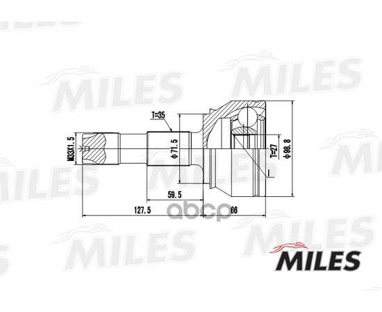 Купить ШРУС НАРУЖНЫЙ CITROEN JUMPER/FIAT DUCAT/PEUGEOT BOXER 06- (GKN 304601) GA20067