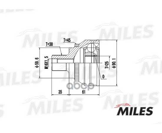 Купить ШРУС НАРУЖНЫЙ AUDI 100 1.8-2.4D 82-90 (С ABS) (GKN 301075) GA20003