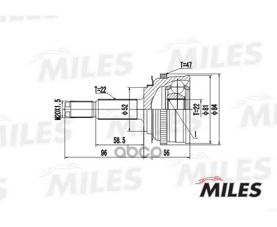 Купить ШРУС НАРУЖНЫЙ CHEVROLET LACETTI/DAEWOO LANOS 1.4-1.5 97- (С ABS) (GKN 305302) GA20049