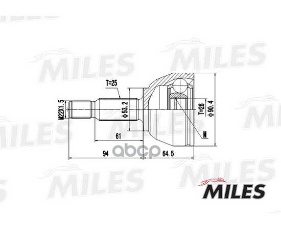 Купить ШРУС НАРУЖНЫЙ FORD TOURNEO CONNECT 1.8T 02- (GKN 305346) GA20122