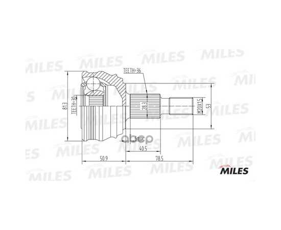 Купить ШРУС НАРУЖНЫЙ AUDI A3/VW G4/SKODA OCTAVIA 1.4-1.9D 96-05 (GKN 302961) GA20022