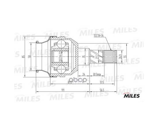 Купить ШРУС ВНУТРЕННИЙ DAEWOO NEXIA/LANOS 1.4-1.6 94- (SKF VKJA8724) GA10015