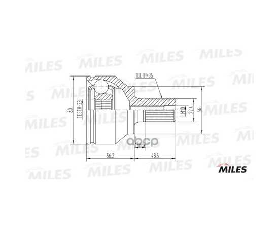 Купить ШРУС НАРУЖНЫЙ FORD FOCUS 1.4-2.0 04- (GKN 305176) GA20107