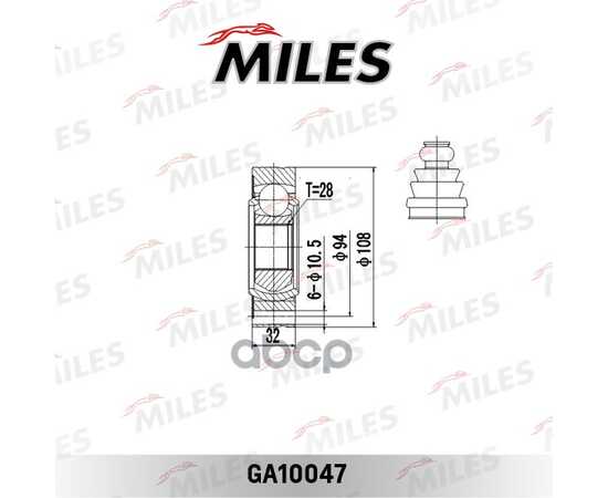 Купить ШРУС ВНУТРЕННИЙ VW TRANSPORTER IV 1.9D-2.8 90-03 (GKN 302464) GA10047