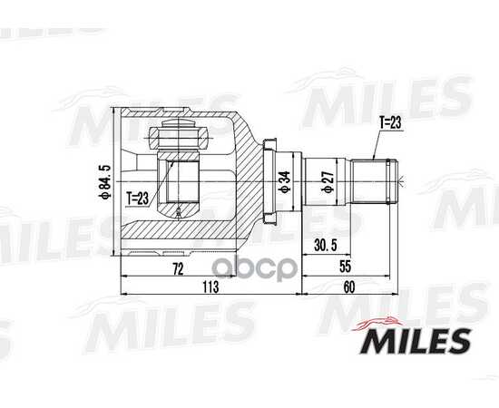 Купить ШРУС ВНУТРЕННИЙ TOYOTA ECHO/YARIS 1.5 99-06 (GSP 659023) GA10029