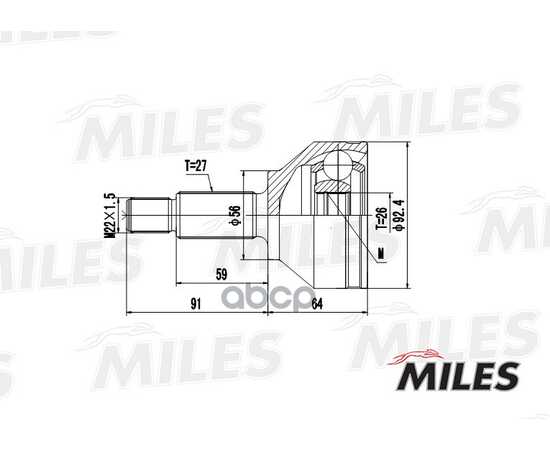 Купить ШРУС НАРУЖНЫЙ FORD MONDEO 2.0-3.0 00- (GKN 303743) GA20119