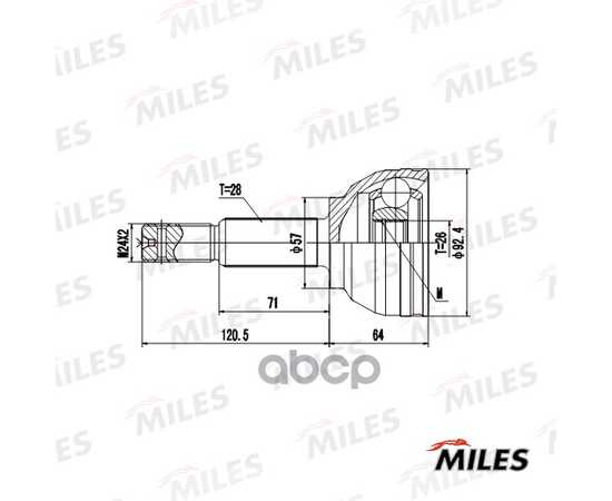 Купить ШРУС НАРУЖНЫЙ FORD TRANSIT 2.0 00-06 (GSP 818061) GA20125