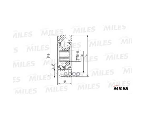 Купить ШРУС ВНУТРЕННИЙ AUDI 80/VW G1/G2/G3/PASSAT/POLO 1.3-2.3 72-06 (GKN 302230) GA10006