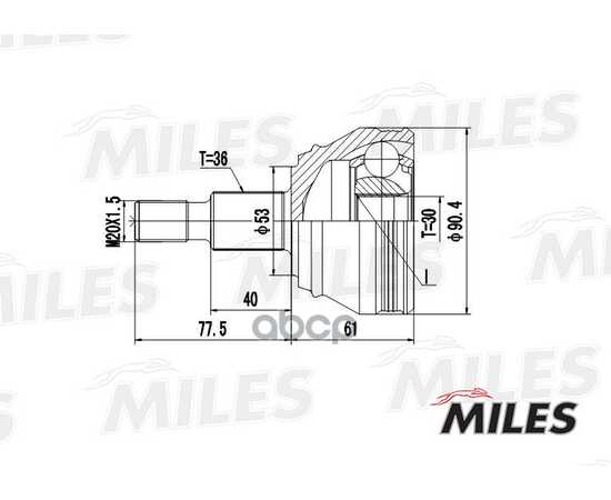 Купить ШРУС НАРУЖНЫЙ AUDI A3/VW G3/G4/PASSAT/SKODA OCTAVIA 1.4-2.9 91-06 (GKN 302963) GA20021