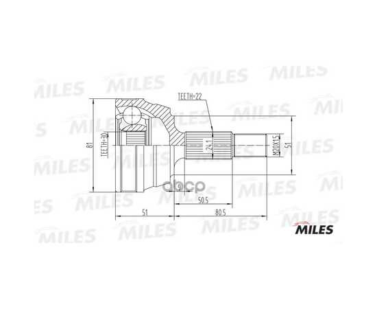 Купить ШРУС НАРУЖНЫЙ AUDI 80/VW PASSAT 1.3-2.0 78-91 (GKN 300971) GA20017