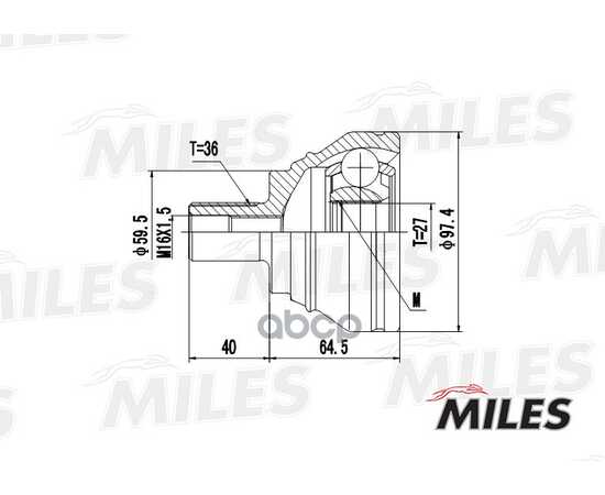 Купить ШРУС НАРУЖНЫЙ AUDI A3/VW GOLF/PASSAT/TOURAN 1.9-2.0TDI 03- (GKN 304640) GA20026