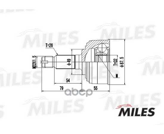 Купить ШРУС НАРУЖНЫЙ HONDA ACCORD/CIVIC 1.6/2.0 85-95 (GKN 302094) GA20129