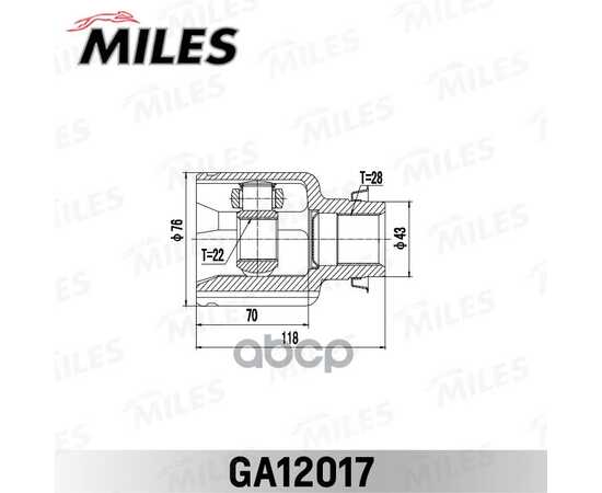 Купить ШРУС ВНУТРЕННИЙ ПРАВЫЙ MAZDA 3 BK 03-08, BL 09-13 /MAZDA AXELA BL 09-13 GA12017