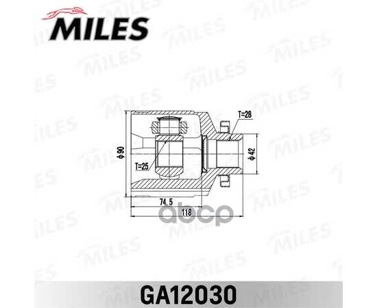 Купить ШРУС ВНУТРЕННИЙ ПРАВЫЙ KIA OPTIMA/MAGENTIS 09 (2009-) [GEN] GA12030