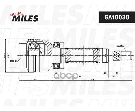 Купить ШРУС ВНУТРЕННИЙ VOLVO V70/850 2.0-2.5 91-00 (GSP 662015) GA10030