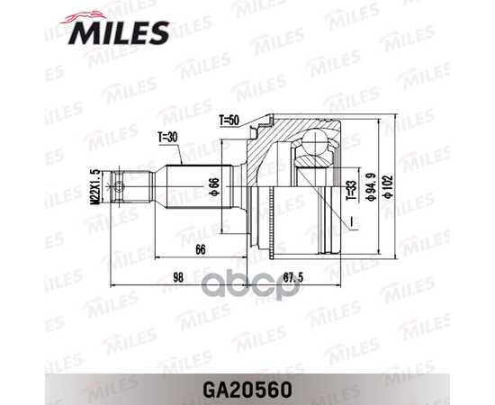 Купить ШРУС НАРУЖНЫЙ MITSUBISHI PAJERO 99- (GSP 839006) GA20560