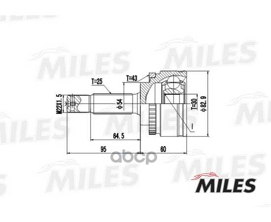 Купить ШРУС НАРУЖНЫЙ MITSUBISHI COLT 1.6 96-05 (С ABS) (GKN 304324) GA20258