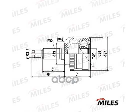 Купить ШРУС НАРУЖНЫЙ SUZUKI BALENO/LIANA 1.3-1.6 98- (С ABS) (GKN 305464) GA20432