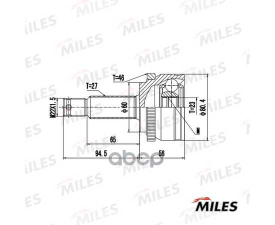 Купить ШРУС НАРУЖНЫЙ С ABS HYUNDAI I30/KIA CEED 2.0 06-12 (GKN 305005) GA20691