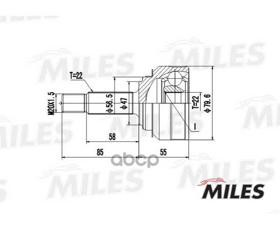 Купить ШРУС НАРУЖНЫЙ SKODA FELICIA/VW CADDY 1.3-1.9D 94-01 (GKN 303001) GA20414