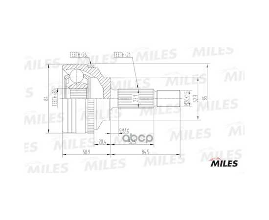 Купить ШРУС НАРУЖНЫЙ С ABS RENAULT LOGAN/CLIO (GKN 303228) GA20387