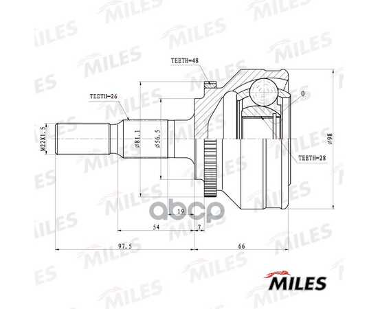 Купить ШРУС НАРУЖНЫЙ VOLVO 850/C70/S70/V70 2.0-2.5 93-02 (С ABS) (GKN 302192) GA20504