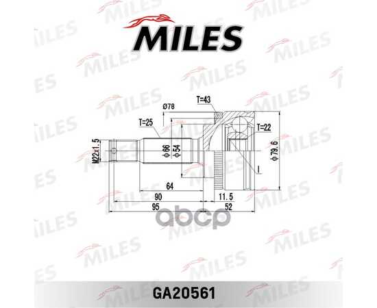 Купить ШРУС НАРУЖНЫЙ MITSUBISHI SPACE STAR 1/3 (GKN 304306) GA20561